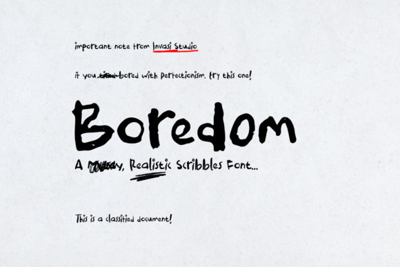 Boredom Font: A Quirky Display Type