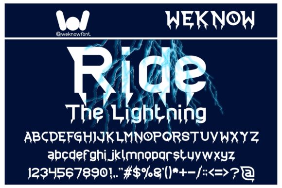Ride the Lightning Font